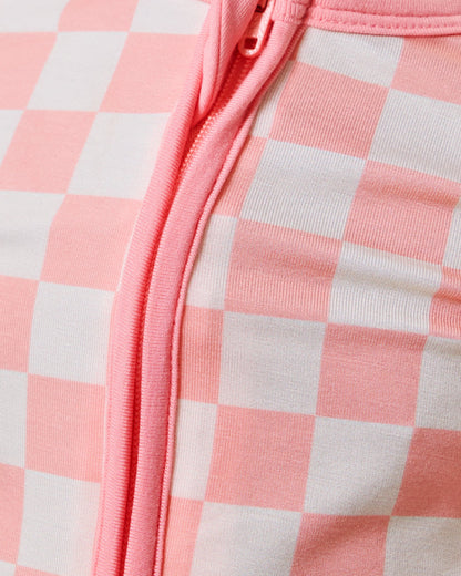 Bamboo Baby Pajama | Pink Checker