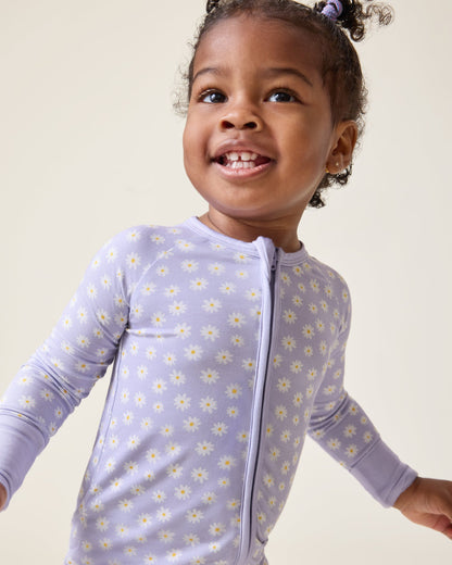 Bamboo Baby Pajama | Purple Daisies