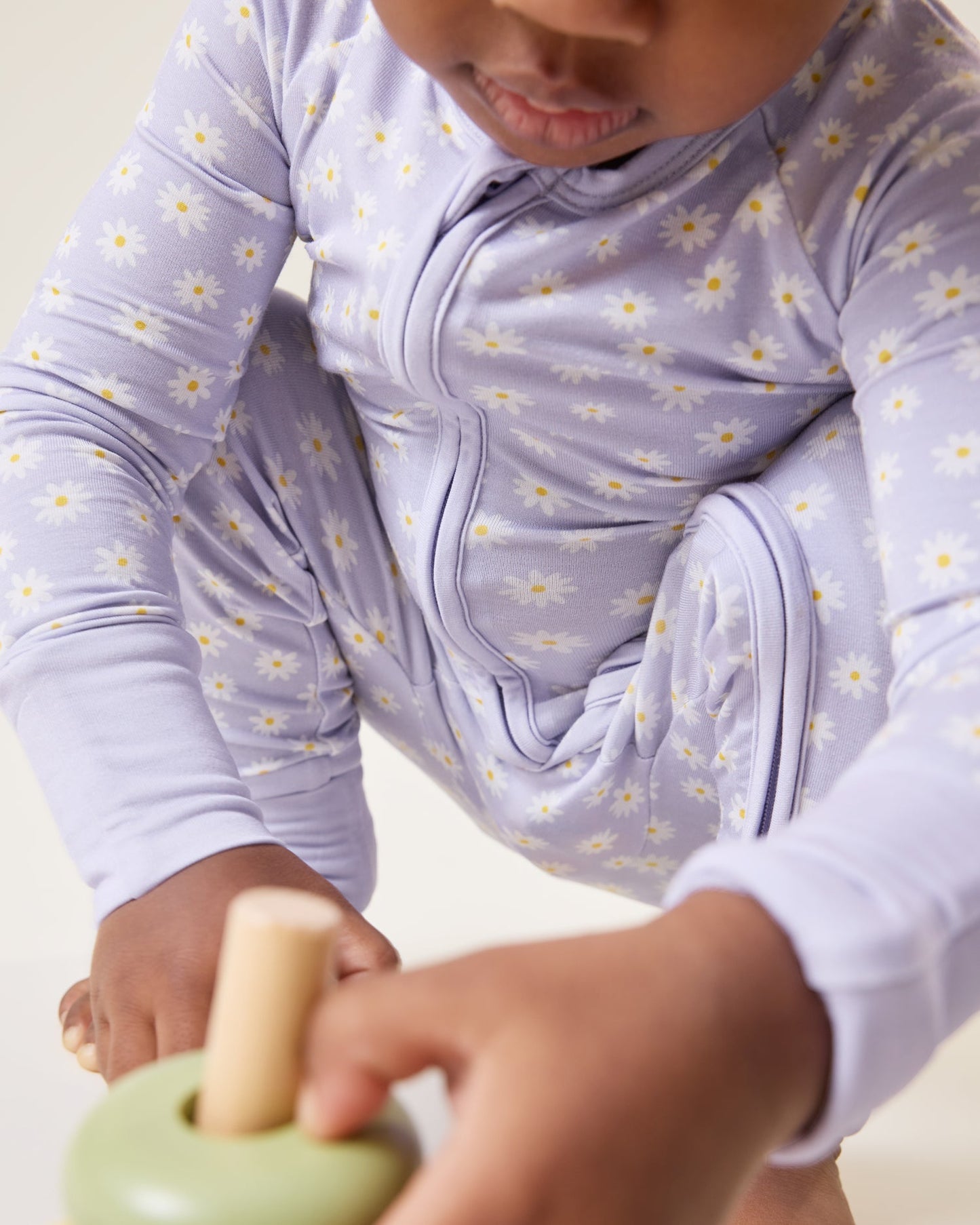 Bamboo Baby Pajama | Purple Daisies