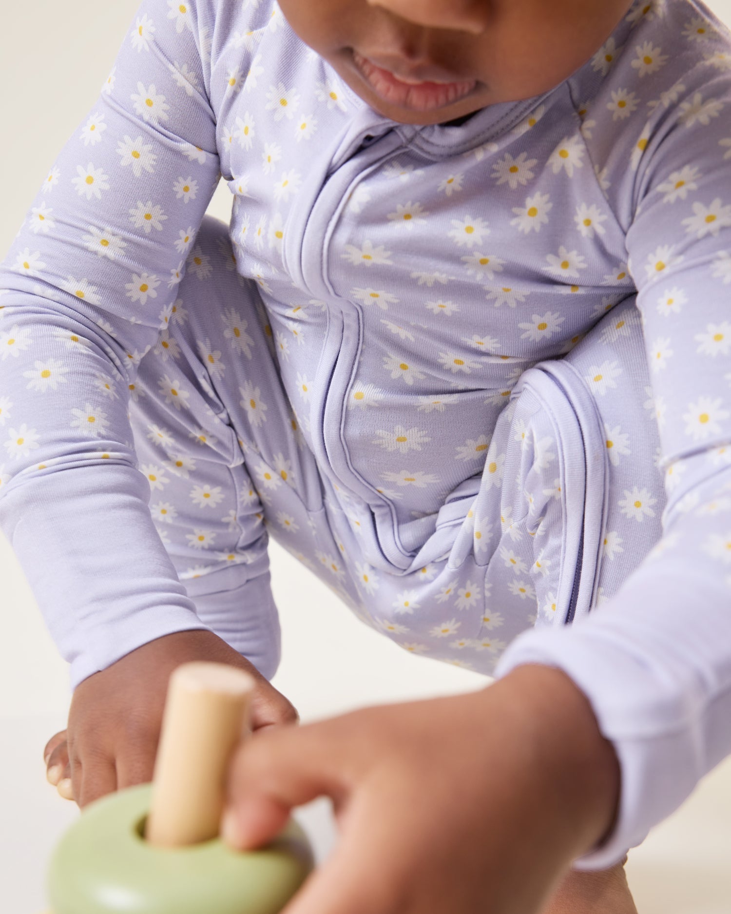 Bamboo Baby Pajama | Purple Daisies