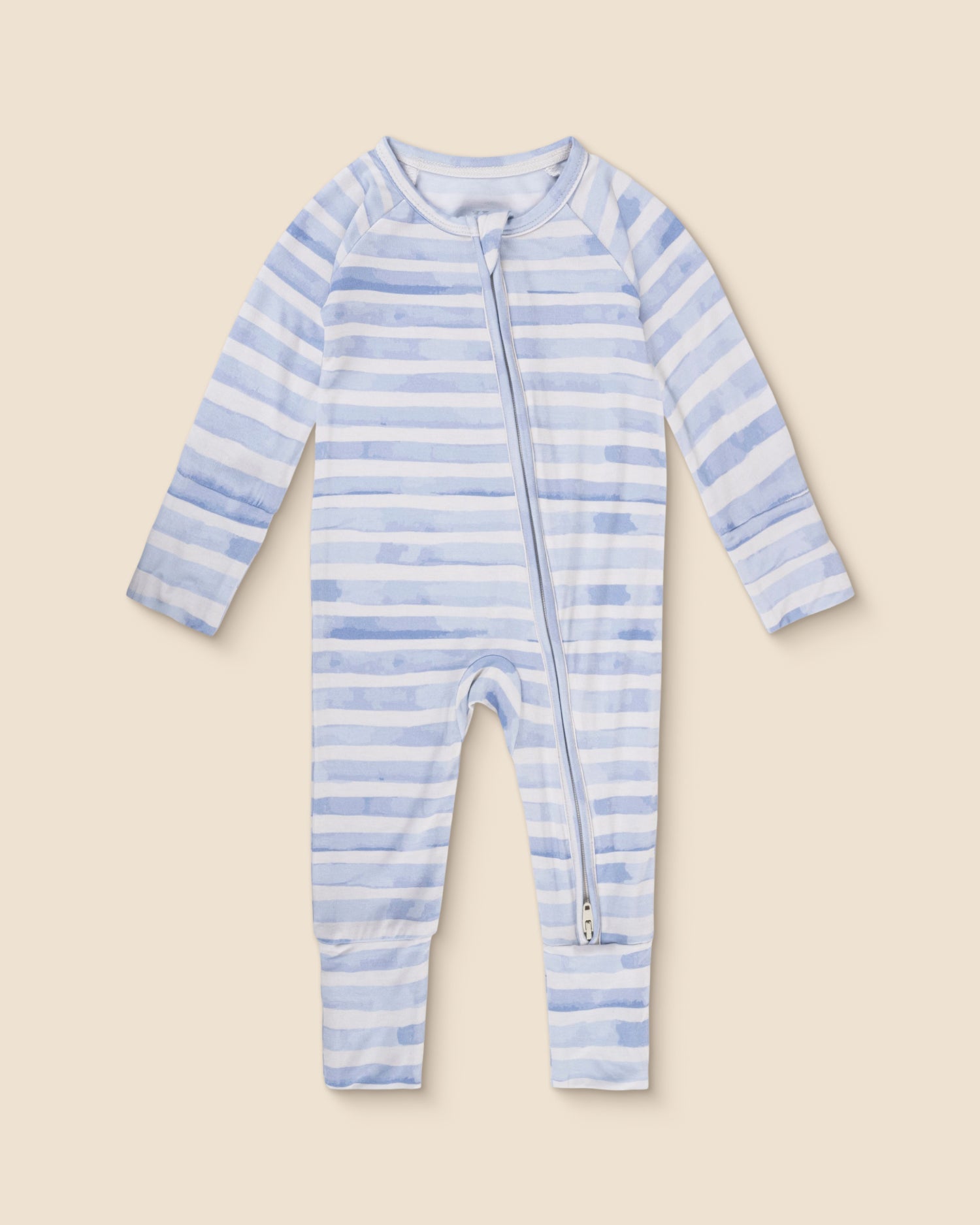 Bamboo Baby Pajama | Blue Watercolor