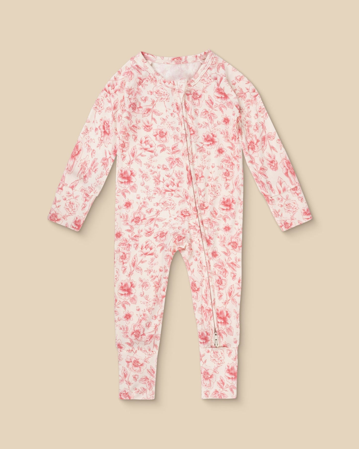 Bamboo Baby Pajama | Pink Toile