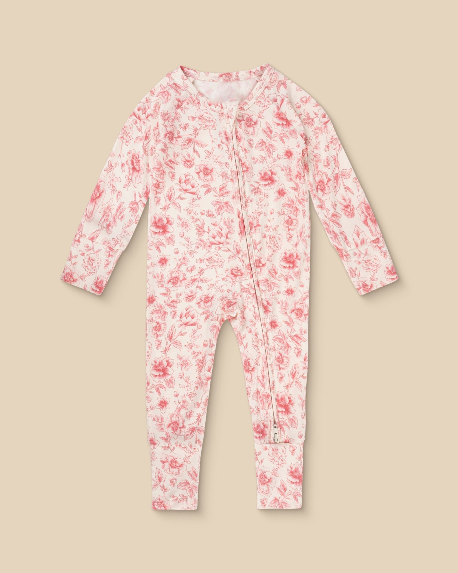 Bamboo Baby Pajama | Pink Toile