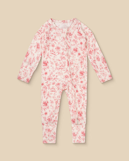 Bamboo Baby Pajama | Pink Toile