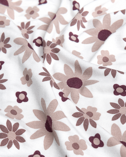 Bamboo Knotted Baby Gown & Hat | Twilight Floral