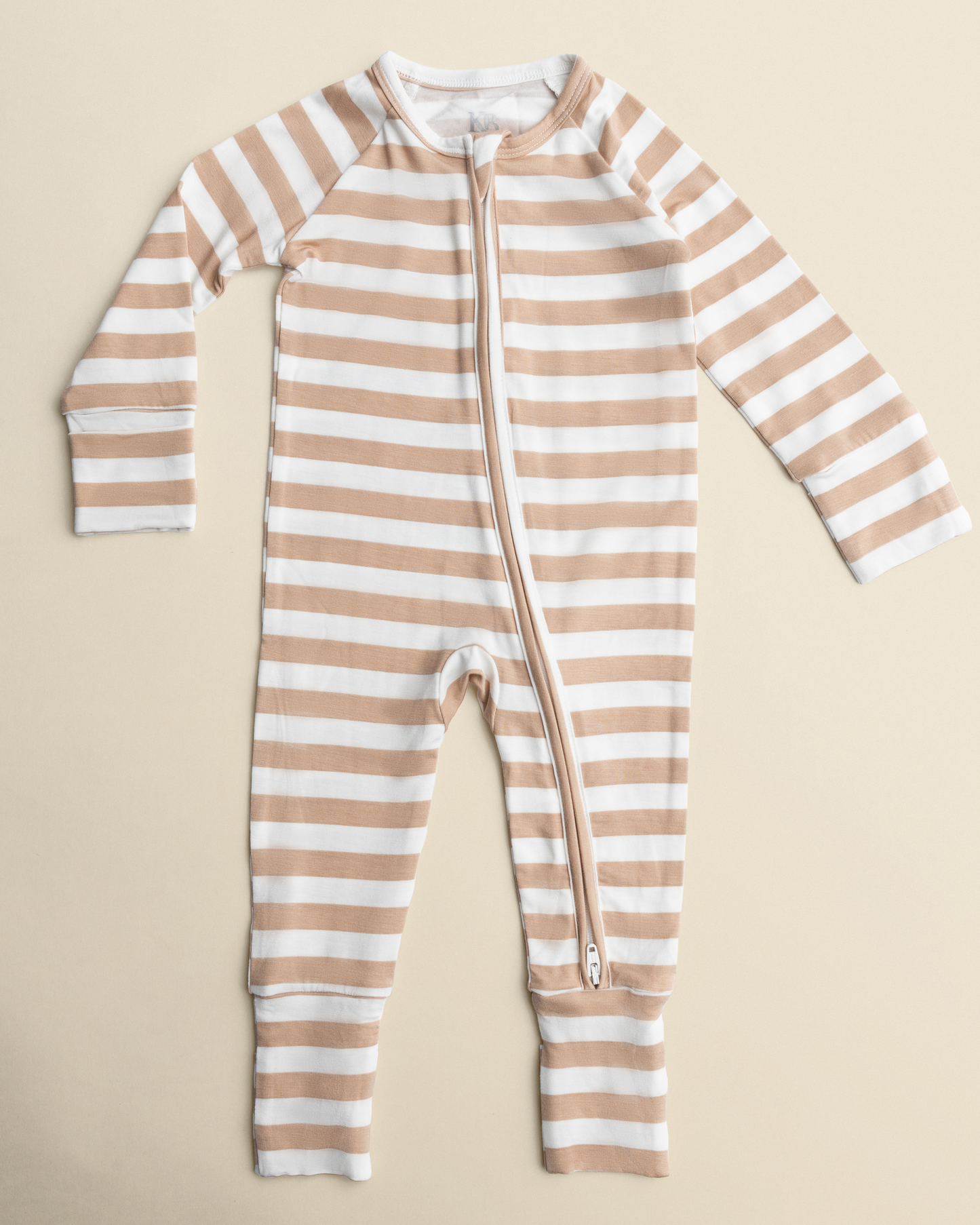 Bamboo Baby Pajama | Fawn Stripe