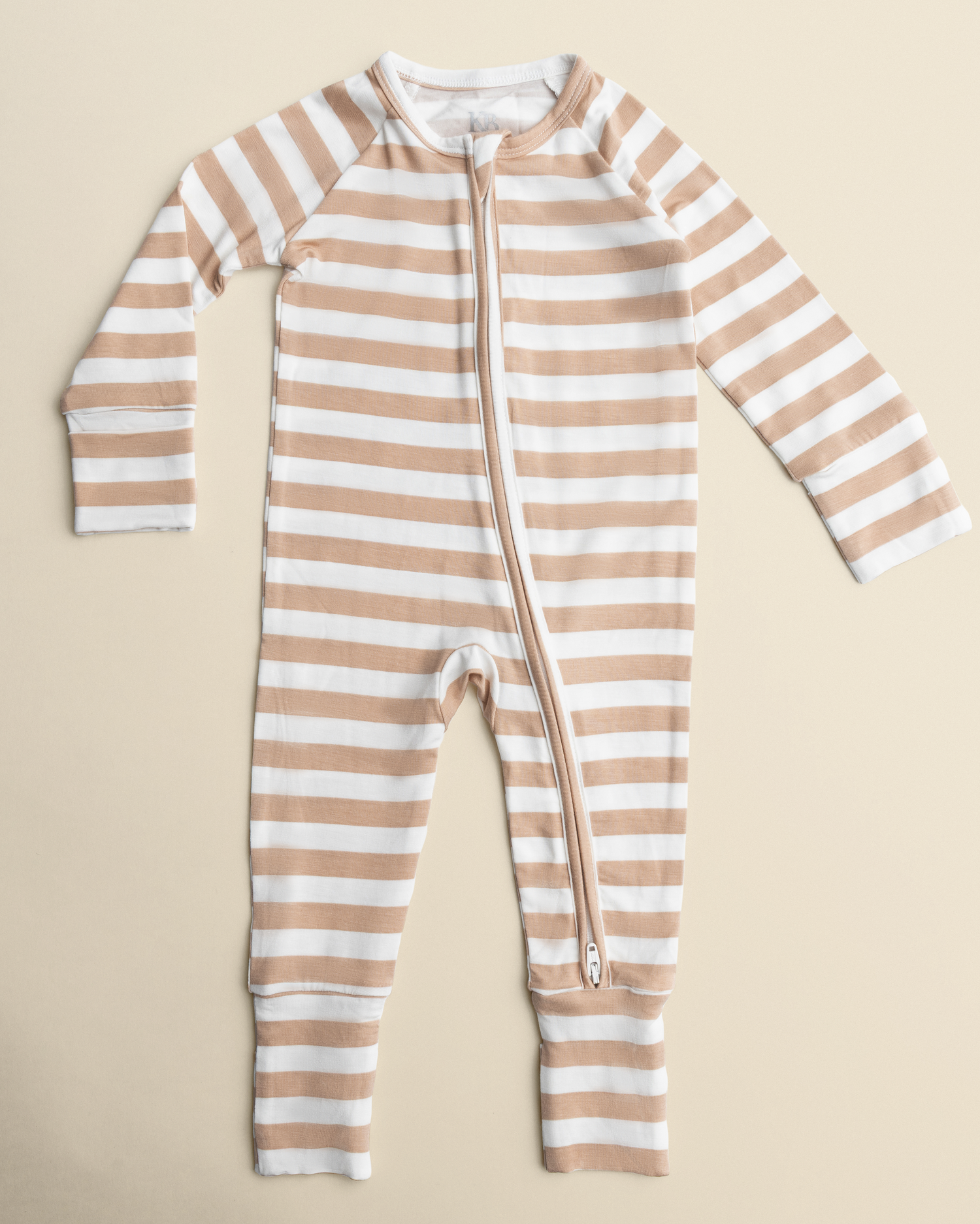Bamboo Baby Pajama | Fawn Stripe