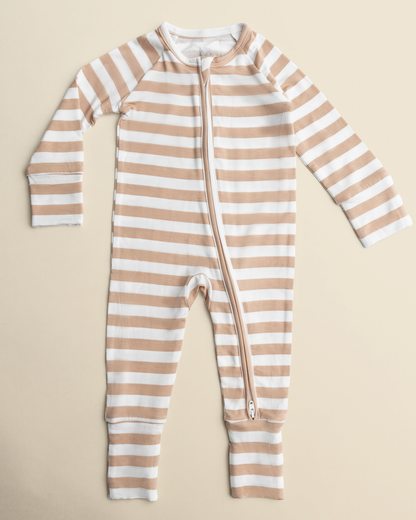 Bamboo Baby Pajama | Fawn Stripe