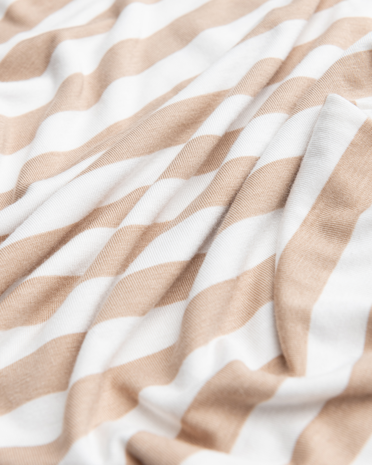 Bamboo Knotted Baby Gown & Hat | Fawn Stripe