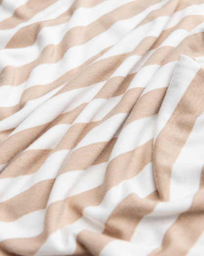 Bamboo Swaddle Blanket | Fawn Stripe