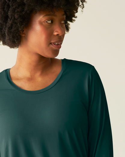 Bamboo Nursing Long Sleeve T-shirt Two-Pack | Wheat & Evergreen