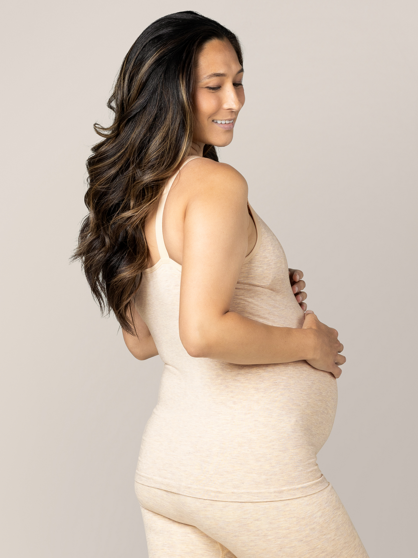 Sublime® Bamboo Hands-Free Pumping & Nursing Cami | Oatmeal Heather