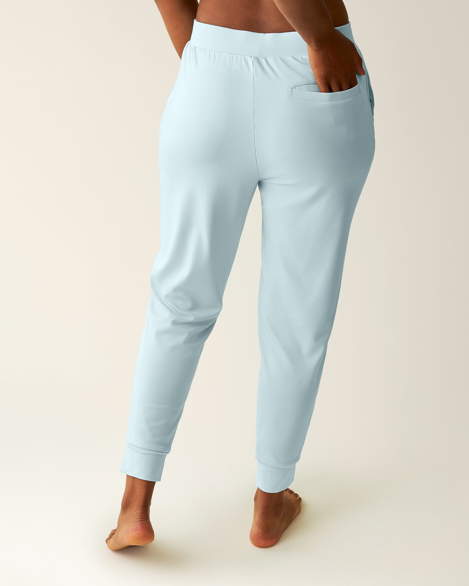 Brushed Bamboo Maternity & Postpartum Jogger | Powder Blue