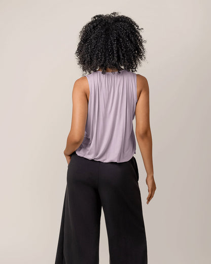 Piper Bubble Hem Nursing Tank | Lavender Mist