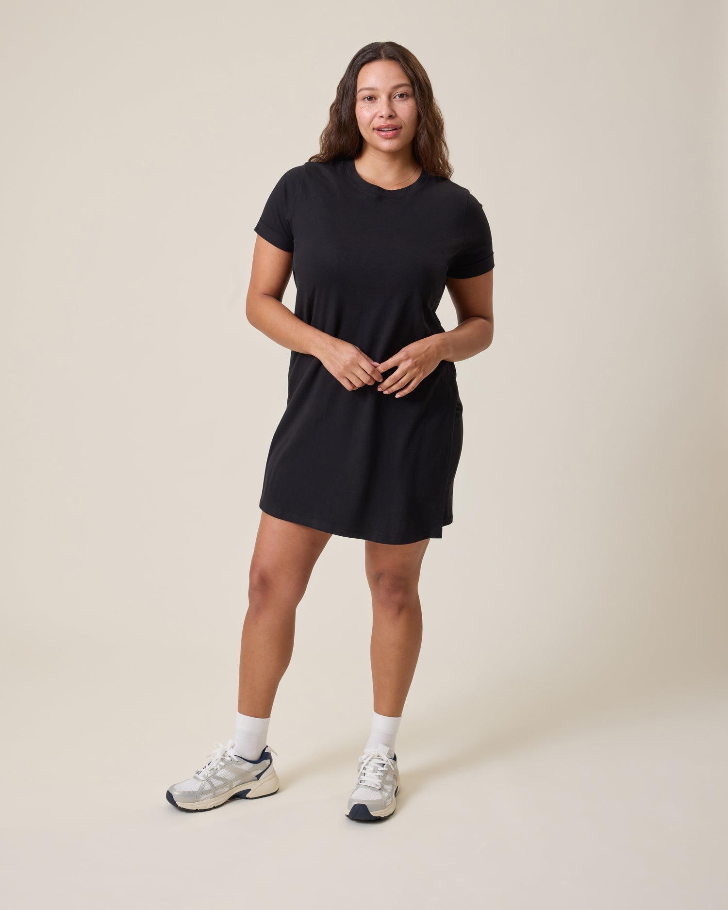 Classic Nursing T-shirt Mini Dress | Black