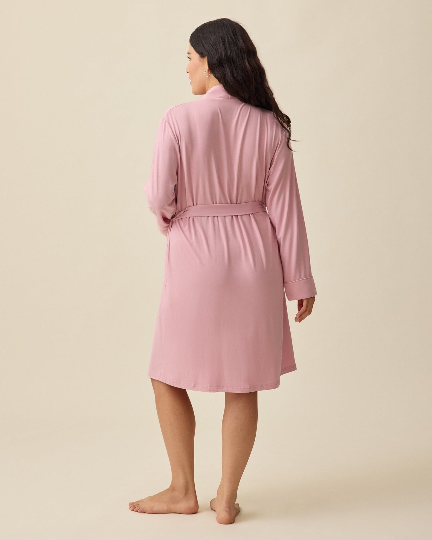 Clea Bamboo Robe | Light Mauve