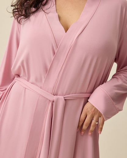 Clea Bamboo Robe | Light Mauve