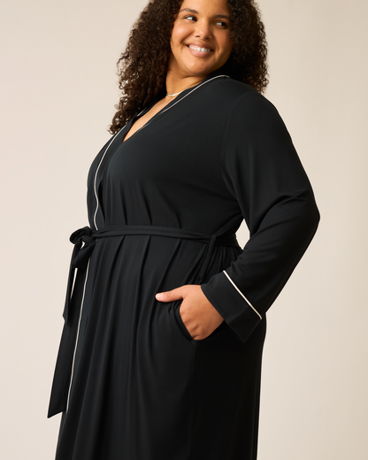 Clea Bamboo Robe | Black