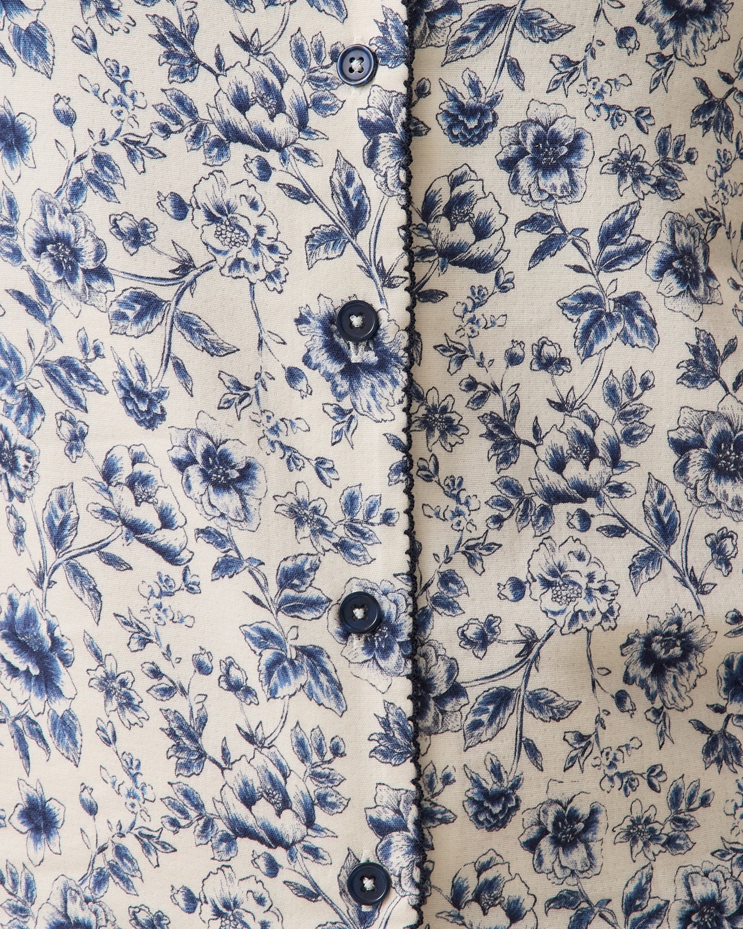 Cotton Bamboo Pajama Set | Navy Toile
