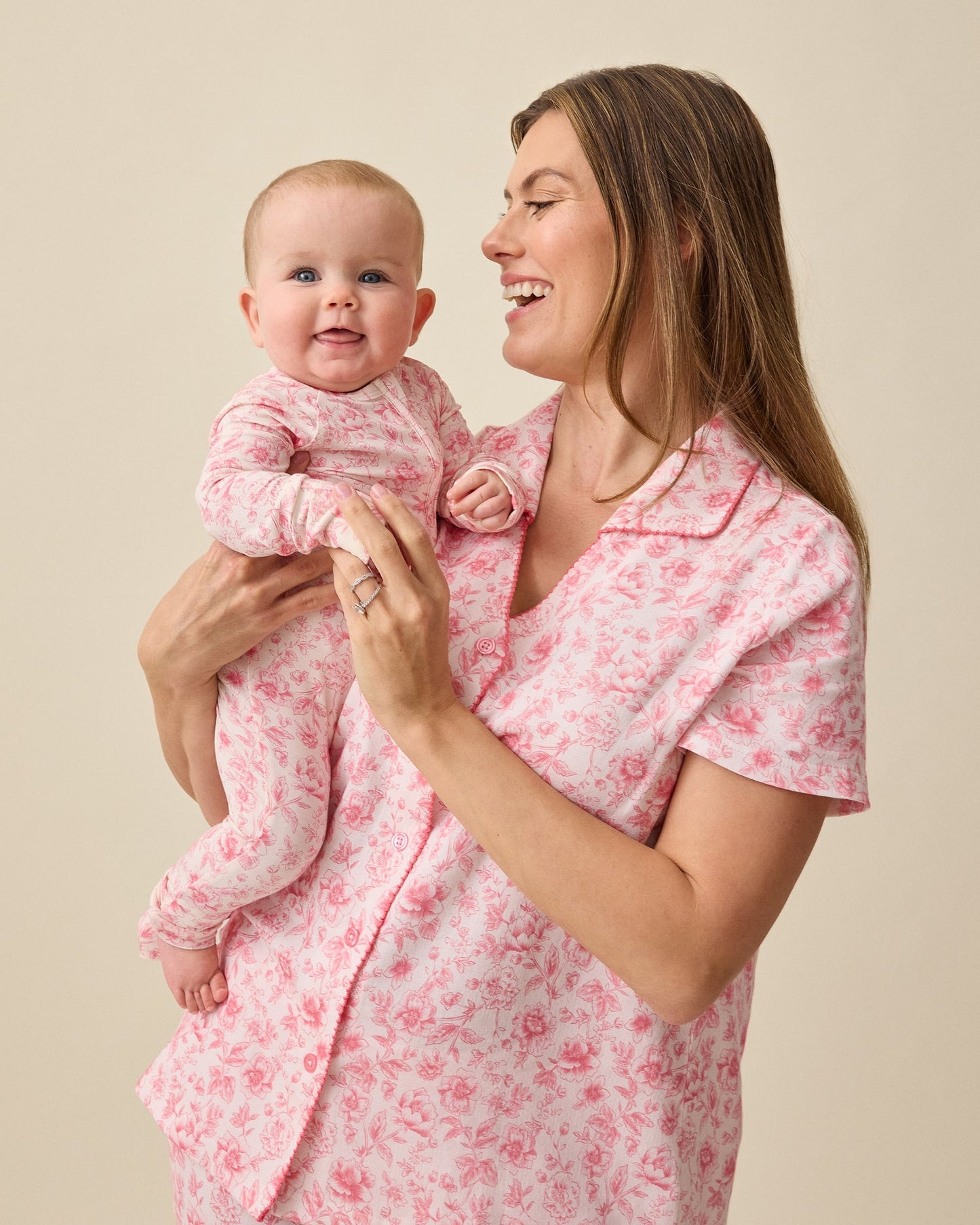 Cotton Bamboo Pajama Set | Pink Toile