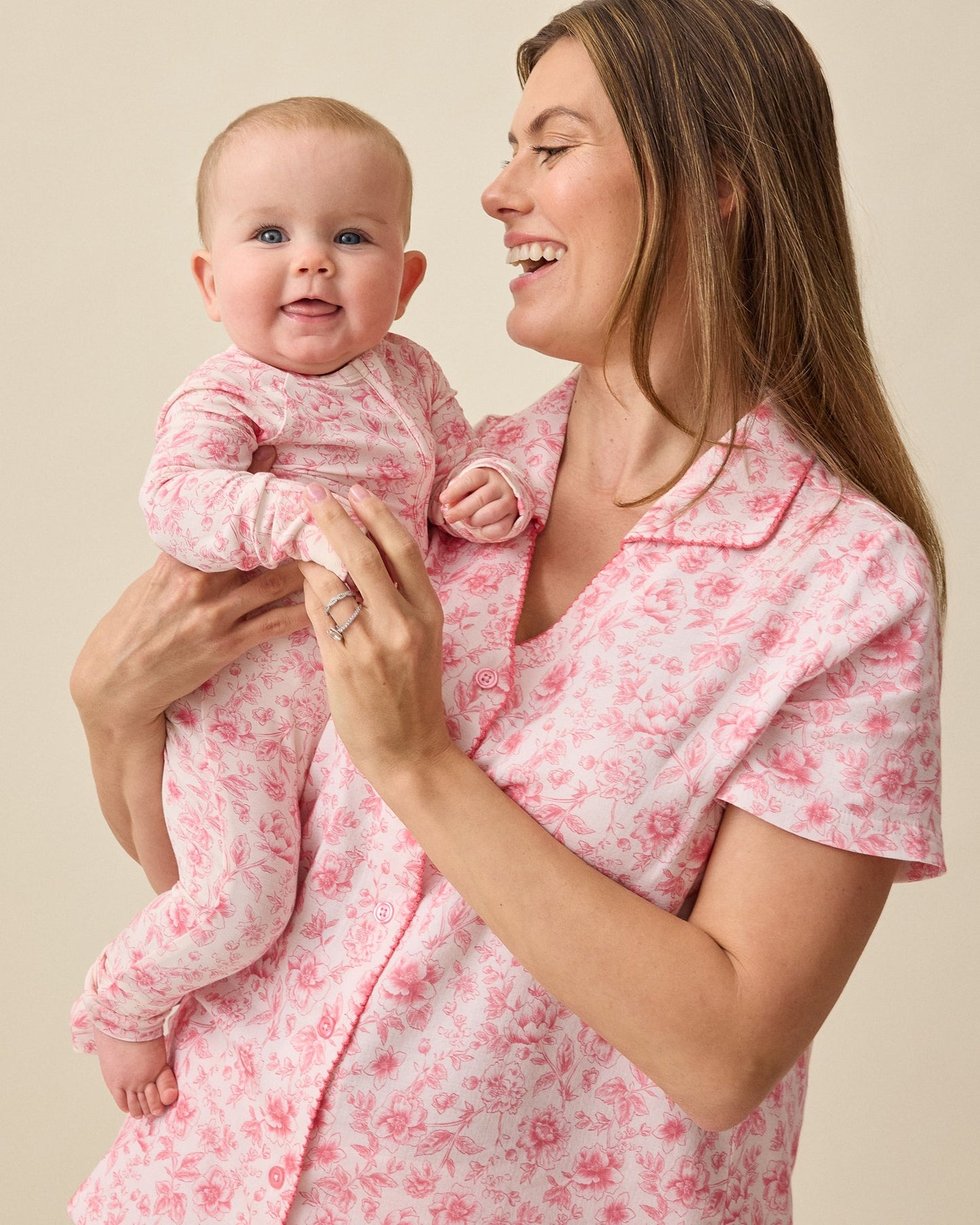 Bamboo Baby Pajama | Pink Toile