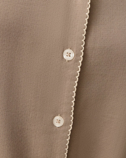 Cotton Bamboo Pajama Set | Taupe