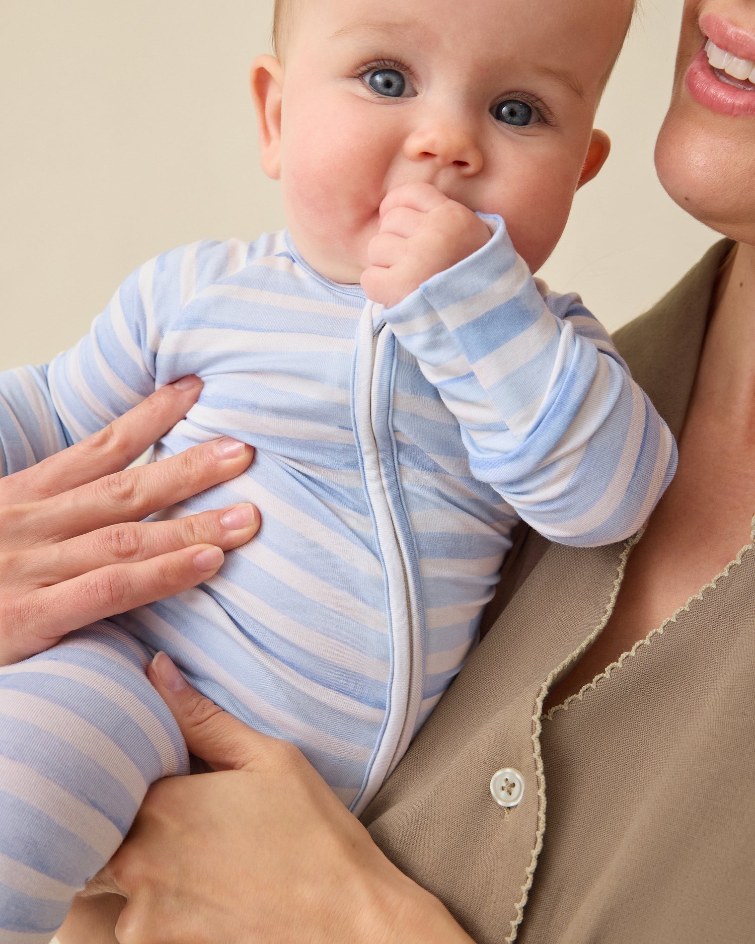 Bamboo Baby Pajama | Blue Watercolor
