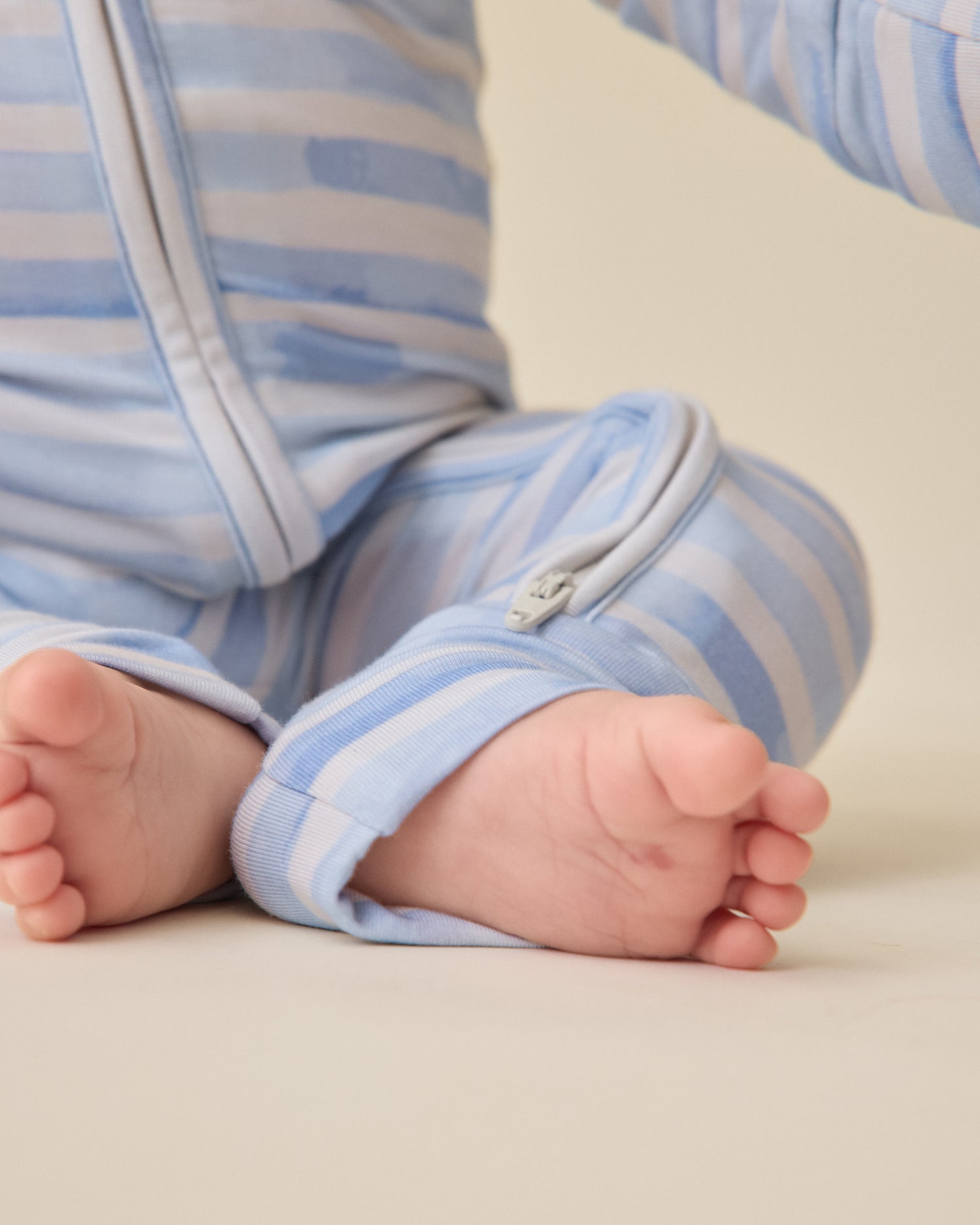 Bamboo Baby Pajama | Blue Watercolor