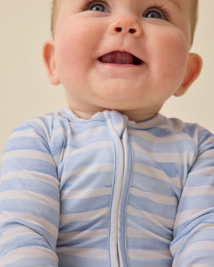 Bamboo Baby Pajama | Blue Watercolor