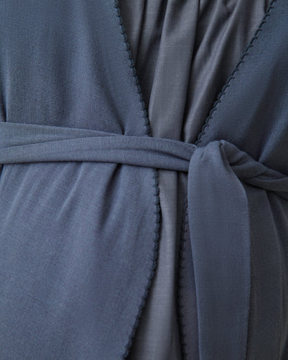 Cotton Bamboo Robe | Midnight Blue