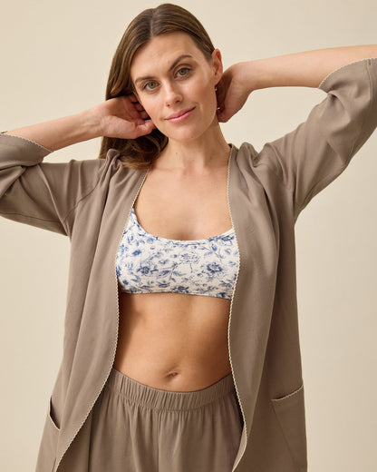 Cotton Bamboo Robe | Taupe