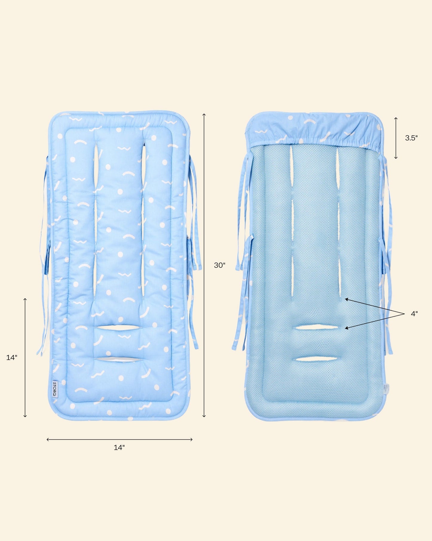 Stroller Party Seat Liner | Sky Squiggles