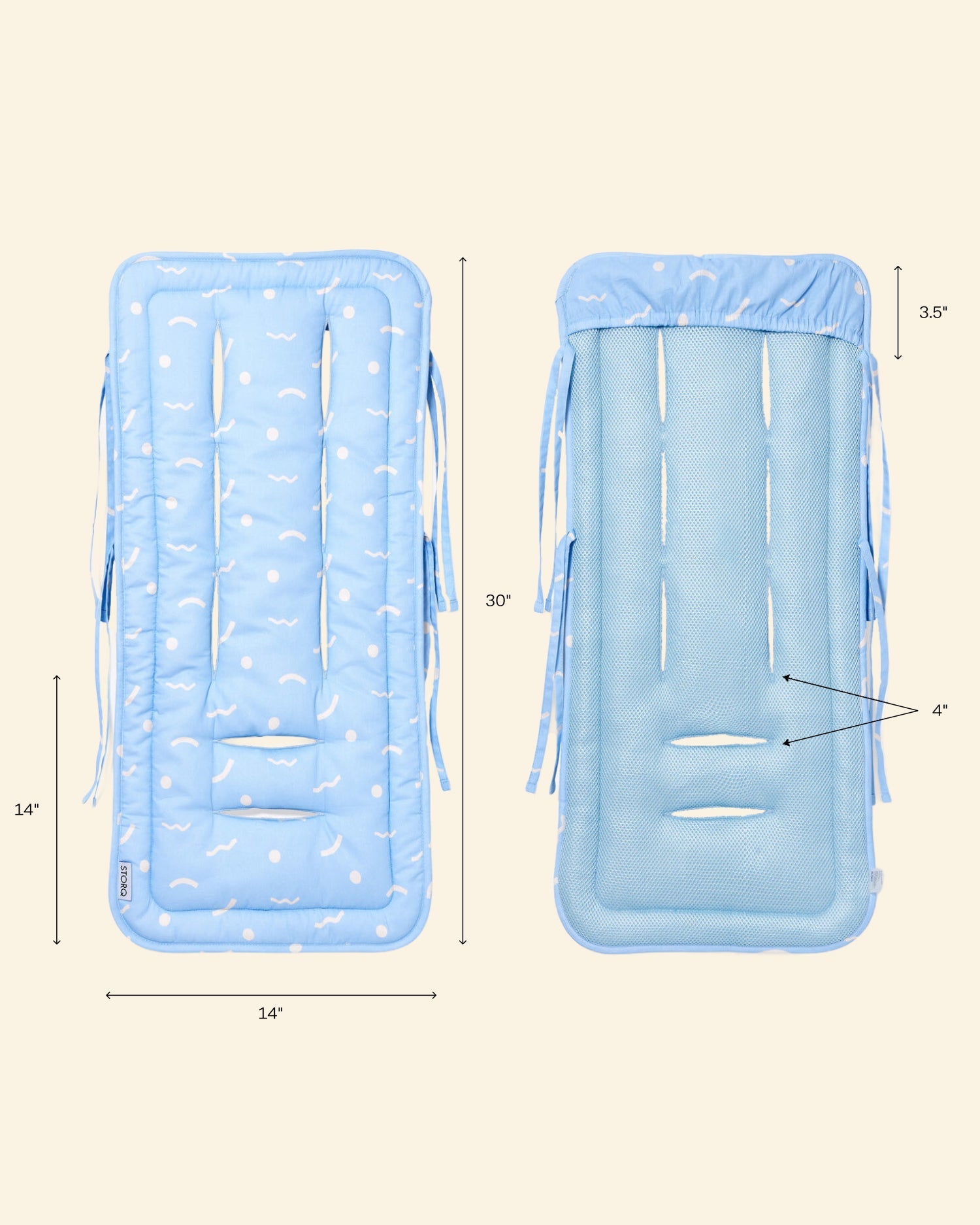 Stroller Party Seat Liner | Sky Squiggles