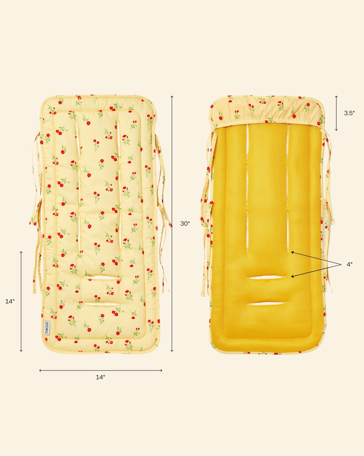 Stroller Party Seat Liner | Sunshine Wildflower