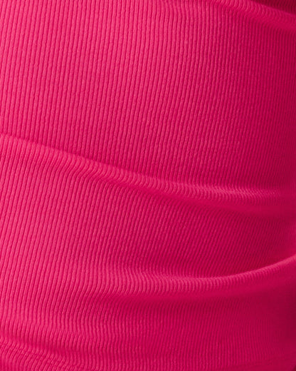 Ribbed Bamboo Racerback Nursing Tank | Raspberry Pink