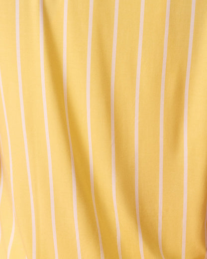 Clea Bamboo Short Sleeve Pajama Set | Dandelion Stripe