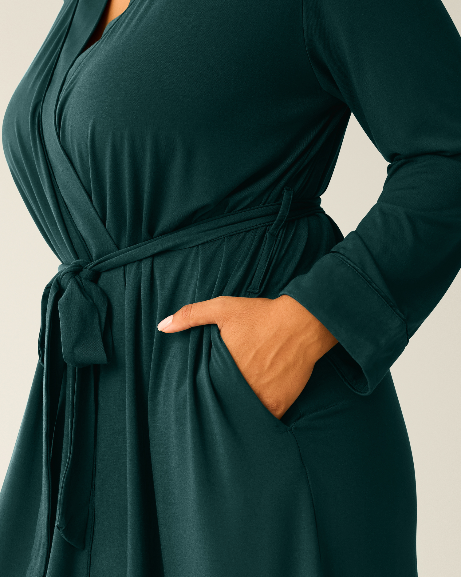 Clea Bamboo Robe | Evergreen