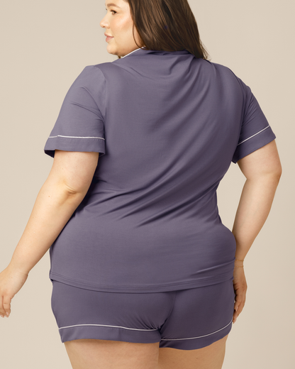 Clea Bamboo Short Sleeve Pajama Set | Granite