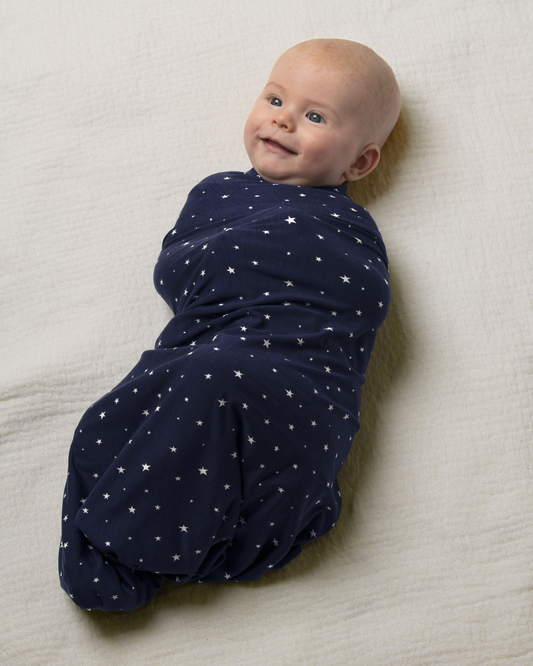 Bamboo Swaddle Blanket | Navy Stars