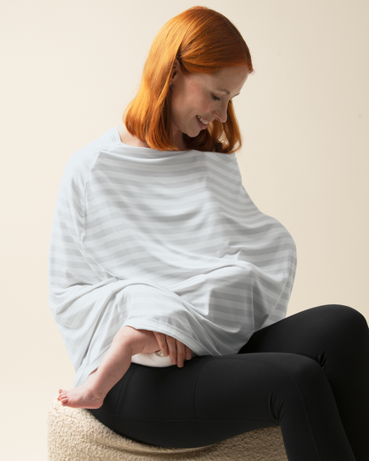 Bamboo Multi-Use Nursing Cover | Grey Stripe