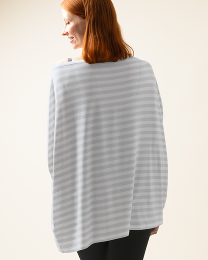 Bamboo Multi-Use Nursing Cover | Grey Stripe