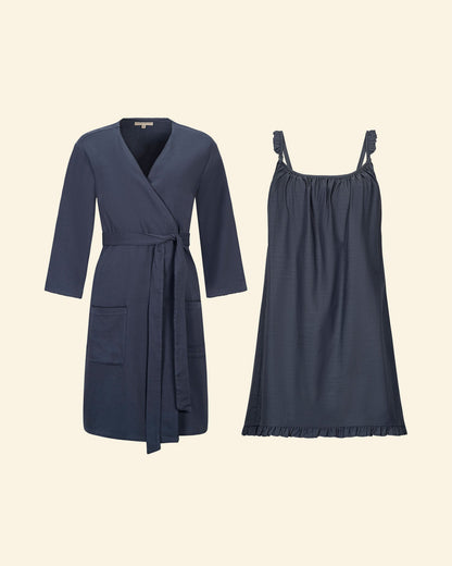 Cotton Sleep Set | Midnight Blue