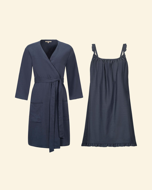 Cotton Sleep Set | Midnight Blue