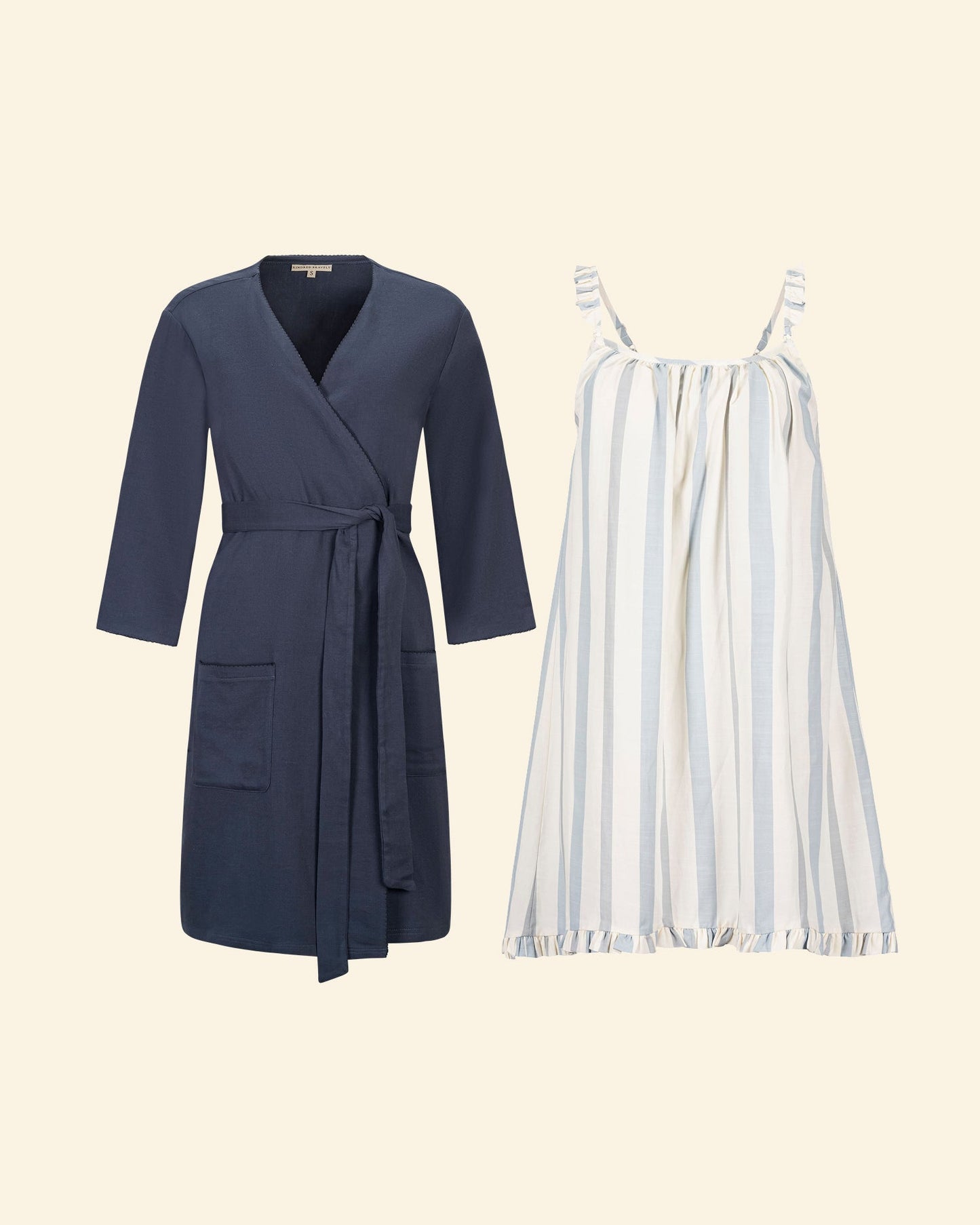 Cotton Sleep Set | Vintage Blue Stripe