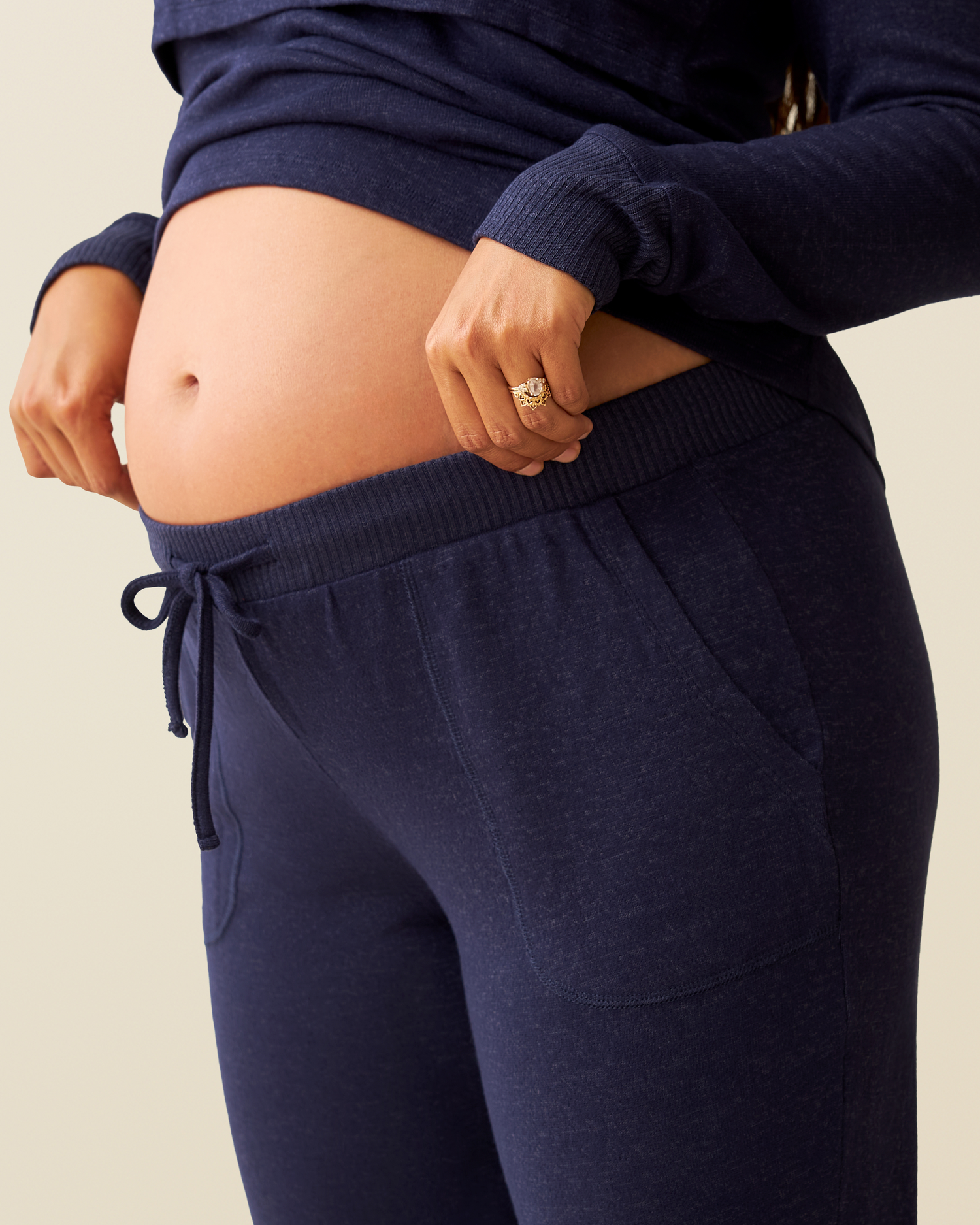 CozyKnit Nursing Pajama & Lounge Set | Navy