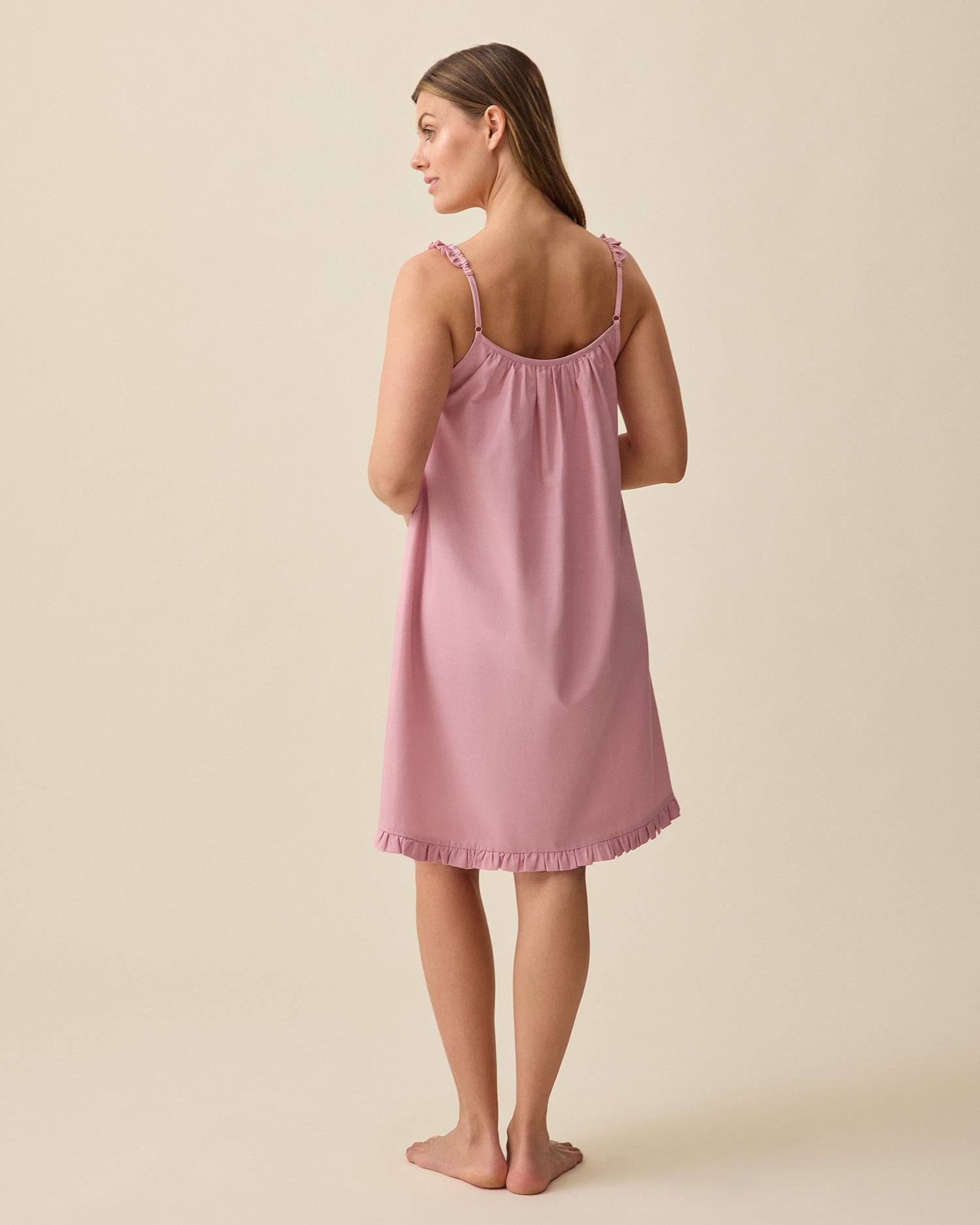 Dreamy Cotton Maternity & Nursing Nightgown | Light Mauve