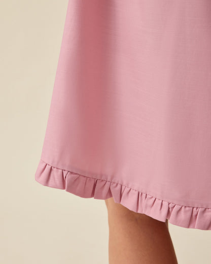 Dreamy Cotton Maternity & Nursing Nightgown | Light Mauve