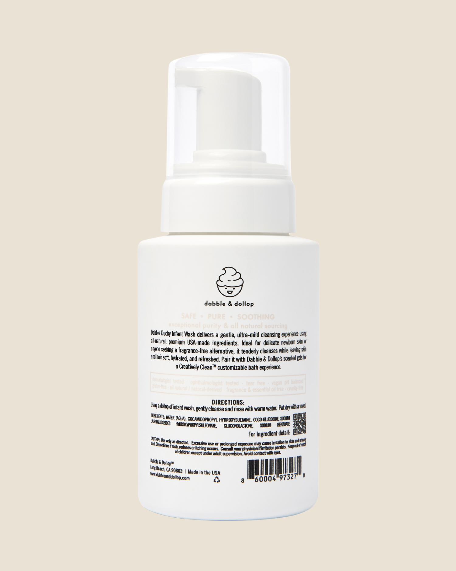 Dabble & Dollop - Fragrance Free Foaming Infant Wash