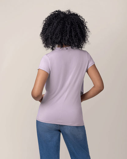 Bamboo Draped Nursing Top | Lavender Mist