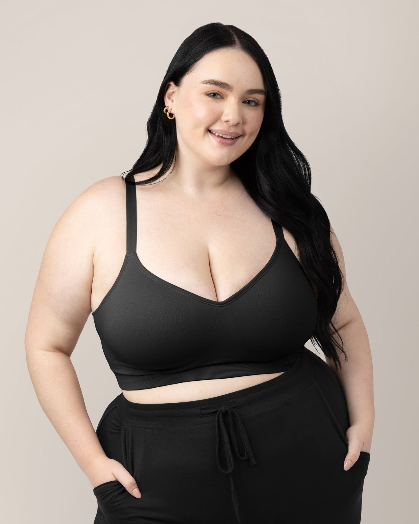 Everly Wireless Contour Bra | Black
